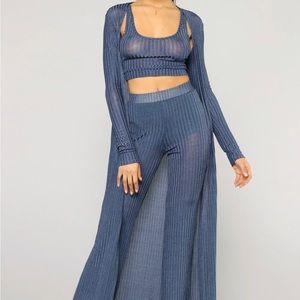 Three Piece Navy Lounge Set